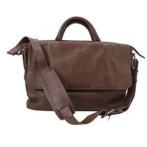 Marc by Marc Jacobs Classic Robbie G Brown Leather Messenger Bag Briefcase
